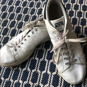 Classic white Stan Smiths with blue details